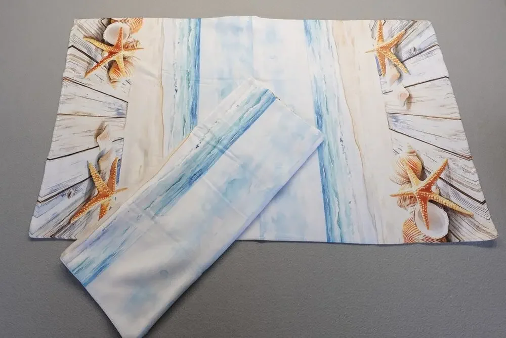 Kitchen Dish Towels Beach Starfish and Seashells